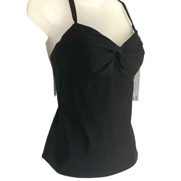 Athleta Women's Twist Up Tankini Swim Tank  UPF 50+ Beach Vacation Black 32 D/DD - Picture 7 of 8
